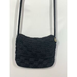 The Sak Women's Crochet Mini Crossbody Bag Black Size 8x7